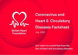 Coronavirus and Heart & Circulatory Diseases Factsheet - Our vision is a world free from the fear of heart and circulatory diseases.