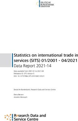 Statistics on international trade in services (SITS) 01/2001 - 04/2021 Data Report 2021-14 04 ...