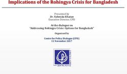 Implications of the Rohingya Crisis for Bangladesh - Dr. Fahmida Khatun Executive Director, CPD - Centre for ...