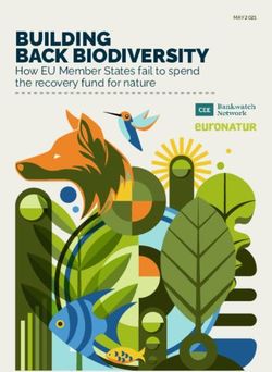 BUILDING BACK BIODIVERSITY - How EU Member States fail to spend the recovery fund for nature - EuroNatur
