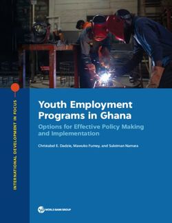 Youth Employment Programs in Ghana - Options for Effective Policy Making and Implementation - Open Knowledge ...