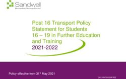 Post 16 Transport Policy Statement for Students 16 - 19 in Further Education and Training 2021-2022 - Policy effective from 31st May 2021 ...