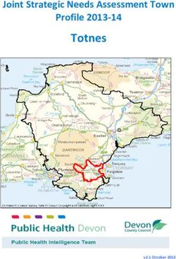 Totnes Joint Strategic Needs Assessment Town Profile 2013-14 - Devon Health and Wellbeing