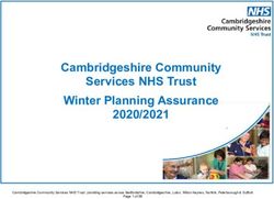 Cambridgeshire Community Services NHS Trust Winter Planning Assurance 2020/2021