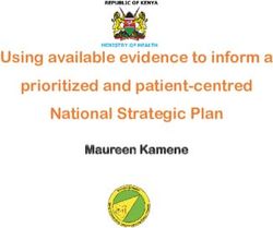 Using available evidence to inform a prioritized and patient-centred National Strategic Plan - Maureen Kamene