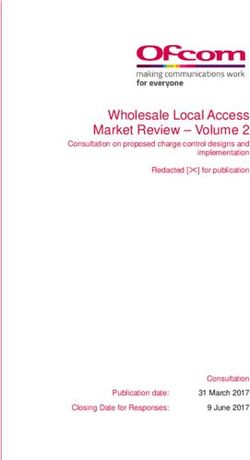 Wholesale Local Access Market Review - Volume 2 - Consultation on proposed charge control designs and implementation Redacted for publication ...