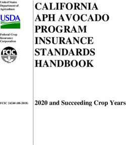 CALIFORNIA APH AVOCADO PROGRAM INSURANCE STANDARDS HANDBOOK - 2020 and Succeeding Crop Years - USDA RMA