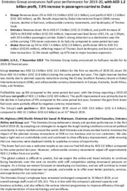 Emirates Group announces half year performance for 2019 20, with AED 1.2 billion profit, 7.9% increase in passengers carried to Dubai