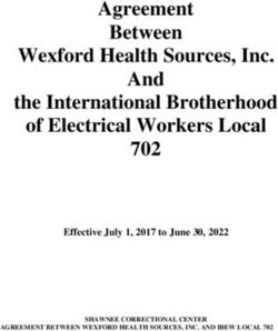 Agreement Between Wexford Health Sources, Inc. And the International Brotherhood of Electrical Workers Local 702 - Effective July 1, 2017 to June ...