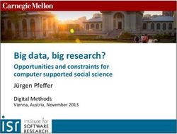 Big data, big research? - Opportunities and constraints for computer supported social science Jürgen Pfeffer - Jürgen Pfeffer