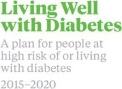 Living Well with Diabetes - A plan for people at high risk of or living with diabetes 2015-2020 - Ministry of Health