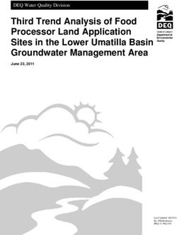 Third Trend Analysis of Food Processor Land Application Sites in the Lower Umatilla Basin Groundwater Management Area - DEQ Water Quality Division
