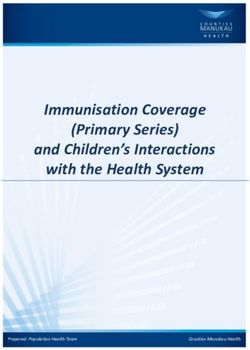 Immunisation Coverage (Primary Series) and Children's Interactions with the Health System - An Overview - Counties Manukau ...