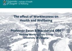 The effect of Worklessness on Health and Wellbeing Professor Ewan B Macdonald OBE - Healthy Working Lives Group University of Glasgow - wwdpi