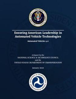 Ensuring American Leadership in Automated Vehicle Technologies - NATIONAL SCIENCE & TECHNOLOGY COUNCIL UNITED STATES DEPARTMENT OF TRANSPORTATION