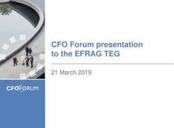 CFO Forum presentation to the EFRAG TEG - 21 March 2019