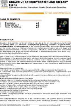BIOACTIVE CARBOHYDRATES AND DIETARY FIBRE - Elsevier
