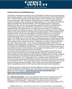 Influenza (Flu) for the 2019/2020 Season - FirstWatch