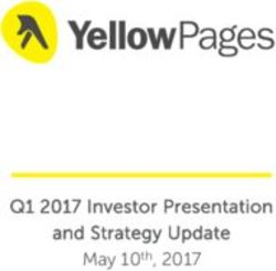 Q1 2017 Investor Presentation and Strategy Update May 10th, 2017 - Yellow Pages