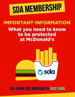 SDA MEMBERSHIP IMPORTANT INFORMATION - WHAT YOU NEED TO KNOW TO BE PROTECTED AT MCDONALD'S - SDA NEWCASTLE
