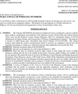 PG&E (CINGULAR WIRELESS) (PLN040528) - In the matter of the application of