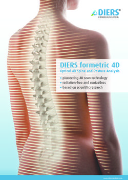 DIERS formetric 4D Optical 4D Spine and Posture Analysis - pioneering 4D scan technology radiation-free and contactless based on scientific research