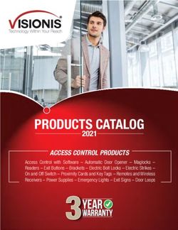 PRODUCTS CATALOG 2021 - ACCESS CONTROL PRODUCTS - Visionis