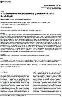 The Demands of Niqabi Women in the Telegram Subaltern Corner Orgullo Niqabi