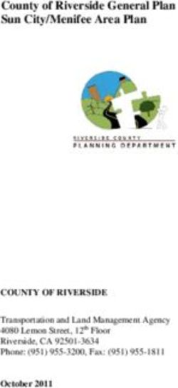 County of Riverside General Plan Sun City/Menifee Area Plan - COUNTY OF RIVERSIDE October 2011