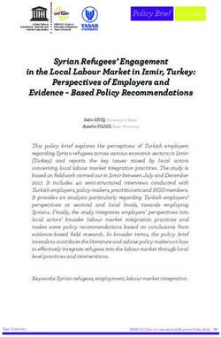 Syrian Refugees' Engagement in the Local Labour Market in Izmir, Turkey: Perspectives of Employers and Evidence - Based Policy Recommendations