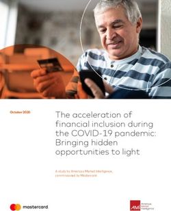 The acceleration of financial inclusion during the COVID-19 pandemic: Bringing hidden opportunities to light - October 2020
