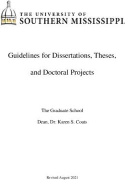 Guidelines for Dissertations, Theses, and Doctoral Projects - The Graduate School Dean, Dr. Karen S. Coats