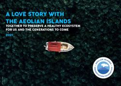 A LOVE STORY WITH THE AEOLIAN ISLANDS - TOGETHER TO PRESERVE A HEALTHY ECOSYSTEM FOR US AND THE GENERATIONS TO COME 2021