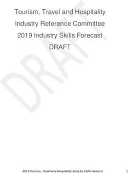DRAFT Tourism, Travel and Hospitality Industry Reference Committee 2019 Industry Skills Forecast