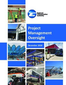Project Management Oversight - December 2020 - Regional Transportation ...
