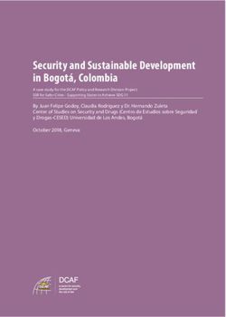 Security and Sustainable Development in Bogotá, Colombia - DCAF