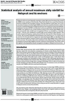 Statistical analysis of annual maximum daily rainfall for Nelspruit and its environs