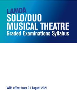 SOLO/DUO MUSICAL THEATRE - Graded Examinations Syllabus - With effect from 01 August 2021 - Lamda