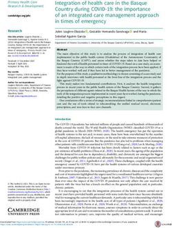 Integration of health care in the Basque Country during COVID-19: the importance of an integrated care management approach in times of emergency
