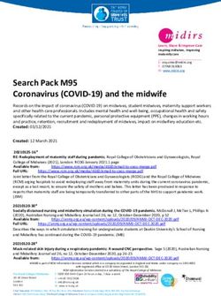 Search Pack M95 Coronavirus (COVID-19) and the midwife - MIDIRS