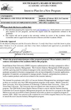 SOUTH DAKOTA BOARD OF REGENTS - ACADEMIC AFFAIRS FORMS