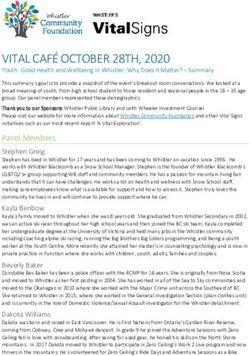 VITAL CAFÉ OCTOBER 28TH, 2020 - Youth: Good Health and Wellbeing in Whistler: Why Does It Matter? - Summary - Community Foundation of Whistler