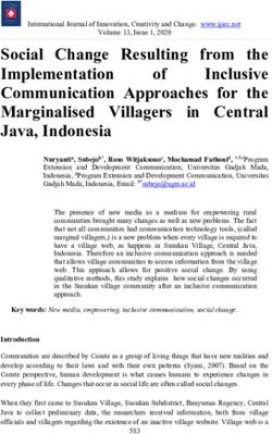 Social Change Resulting from the Implementation Inclusive Communication Approaches for the Marginalised Villagers in Central Java, Indonesia - IJICC