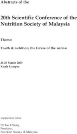 20th Scientific Conference of the Nutrition Society of Malaysia - Abstracts of