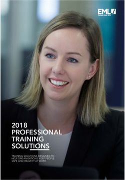 PROFESSIONAL TRAINING SOLUTIONS - 2018 TRAINING SOLUTIONS DESIGNED TO HELP ORGANISATIONS KEEP PEOPLE SAFE AND HEALTHY AT WORK - EML
