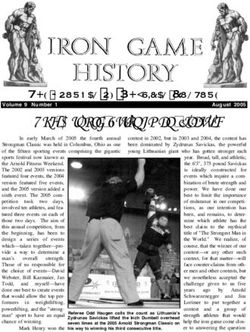 The Arnold Strongman Classic - THE JOURNAL OF PHYSICAL CULTURE