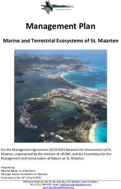 Management Plan Marine and Terrestrial Ecosystems of St. Maarten - Nature Foundation St. Maarten