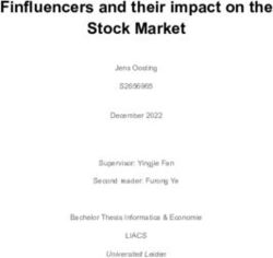 Finfluencers and their impact on the Stock Market - S2656965 LIACS - Jens Oosting December 2022 Supervisor: Yingjie Fan Second reader: Furong Ye ...