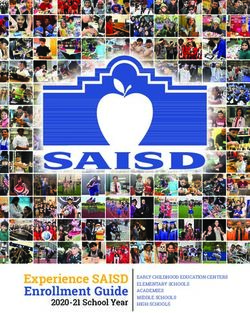 Experience SAISD Enrollment Guide - 2020-21 School Year EARLY CHILDHOOD EDUCATION CENTERS ELEMENTARY SCHOOLS ACADEMIES MIDDLE SCHOOLS HIGH SCHOOLS ...