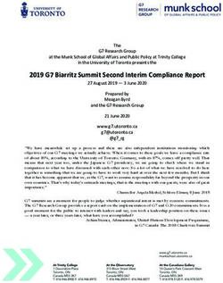 2019 G7 Biarritz Summit Second Interim Compliance Report - University of Toronto